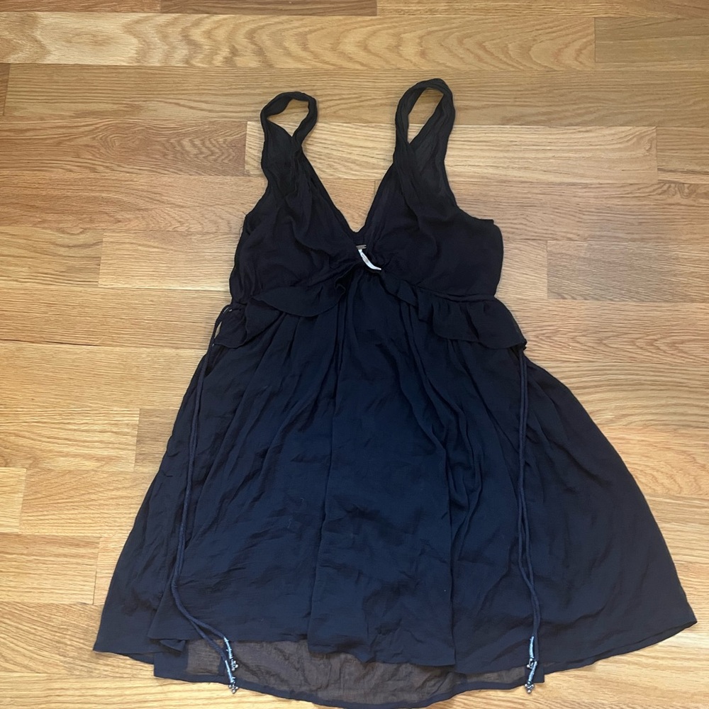 Black Free People Sleeveless Mini Dress
